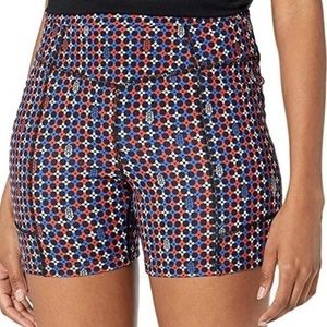 Free People Movement Odessa Shorts Medium Bike Red White Blue Workout Active